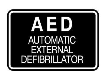 Signs ByLITA Classic Framed Automatic External Defibrillator Door or Wall Sign Easy Installation | Office And Shop Decor | Bars And Restaurants